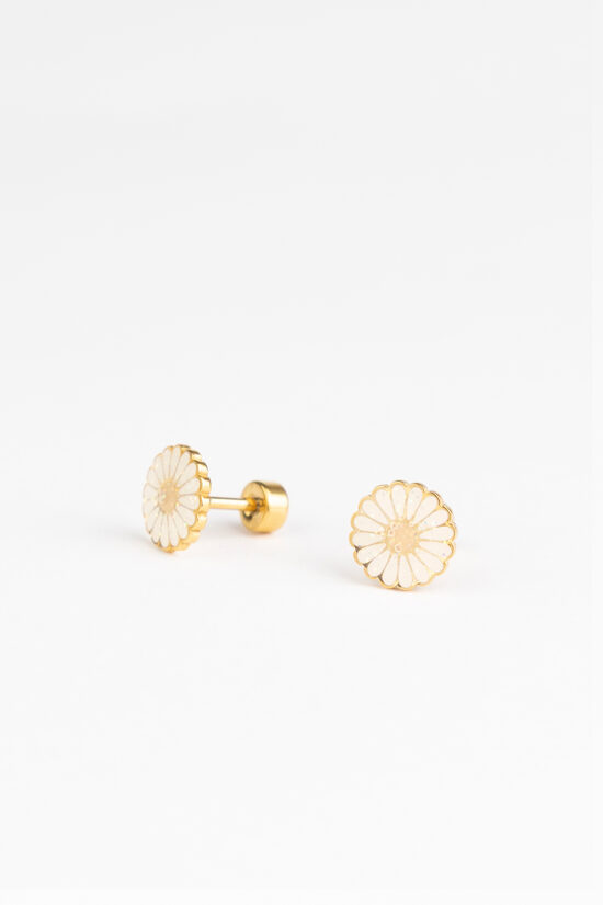 Mrs Ertha STUDS EARRINGS Golden Daisy